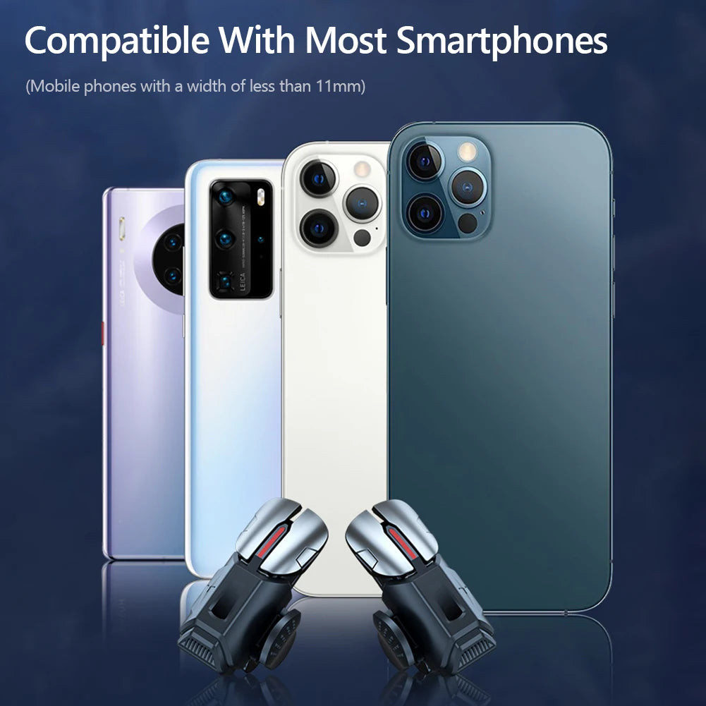 6 Finger Mobile Gaming Trigger for PUBG Phone 1-6 Pairs Game Controller Gamepad G21 Aim Shooting Alloy Buttons