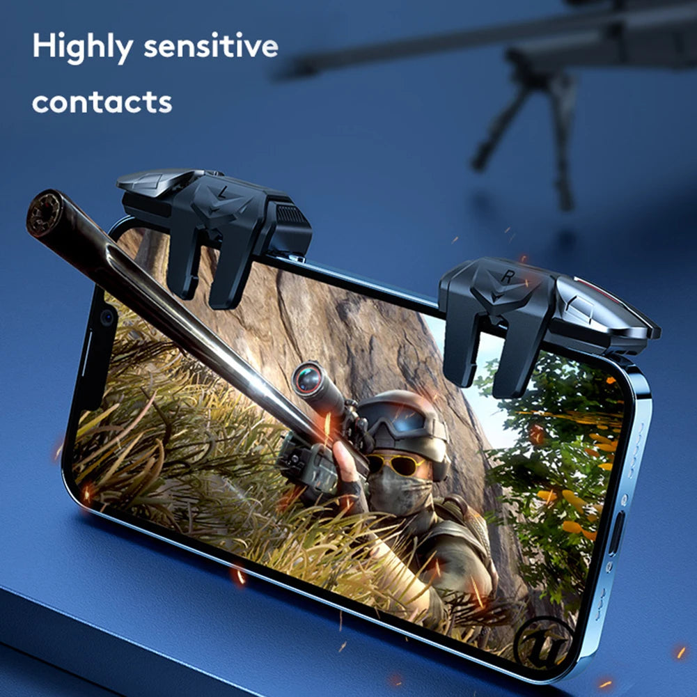 6 Finger Mobile Gaming Trigger for PUBG Phone 1-6 Pairs Game Controller Gamepad G21 Aim Shooting Alloy Buttons