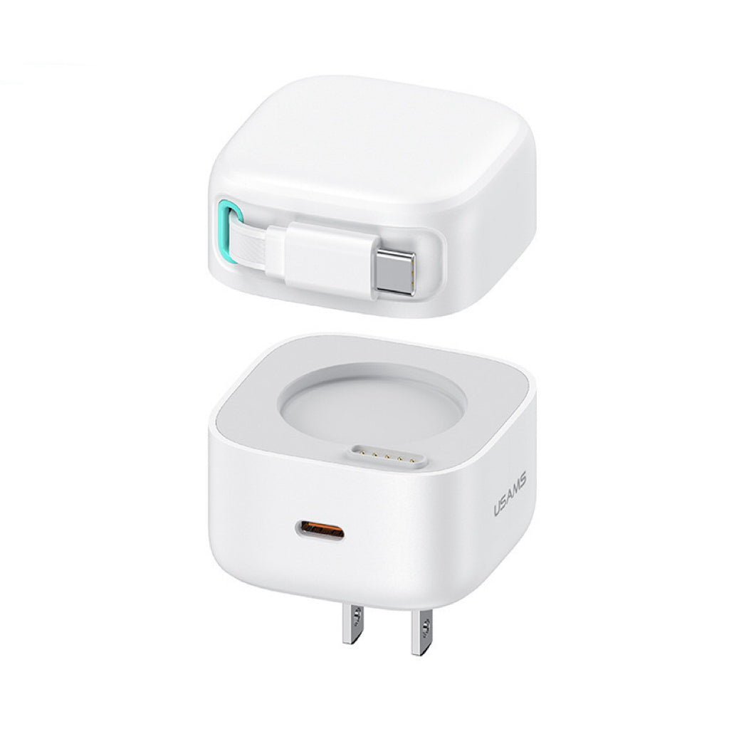 Multi-functional gallium nitride 35W dual-port fast charging plug Type-C magnetic absorption nano cable charger