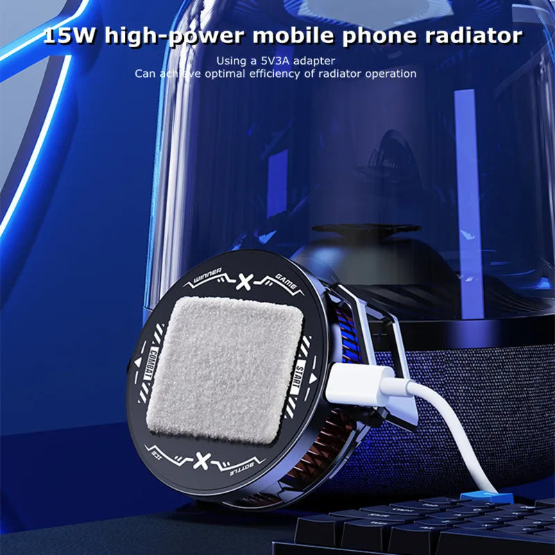 Semiconductor Mobile Phone Cooler Rotating Cooling Magnetic Clip Bathing Quit 7 Document Lighting 15W